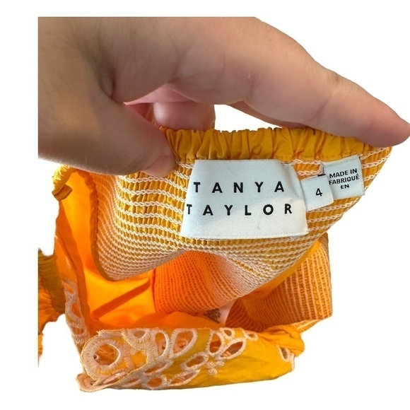 Tanya Taylor Austin Top in Marigold Size 4 - Picture 3 of 7